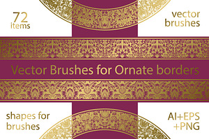 72 Ornate Vector Brushes