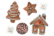 Watercolor Christmas Sweets Clipart, a Food Illustration by ArtfulStudio (Thumbnail 5 of 10)