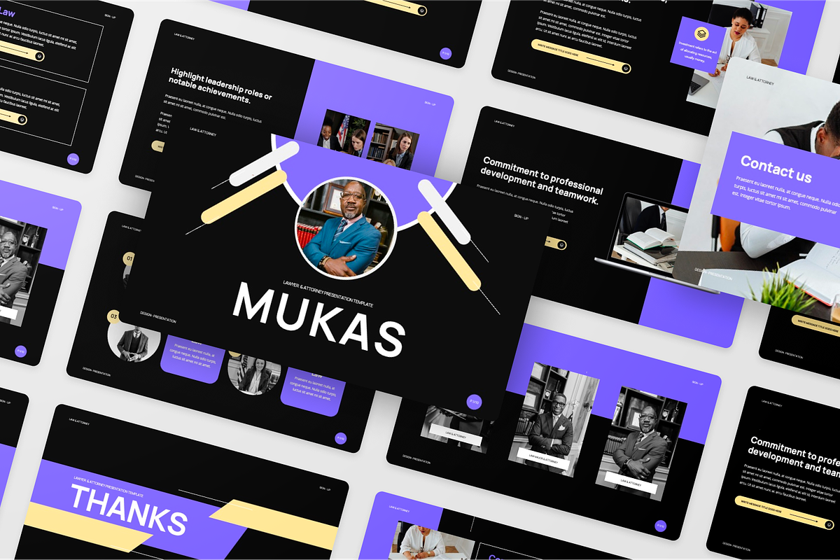 Mukas - Law & Attorney Google Slide, a Presentation Template by SquidPixey (Photo 6 of 6)