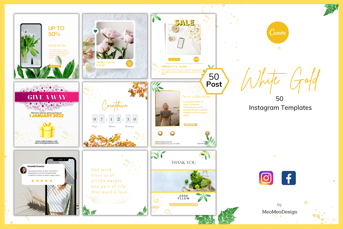 Instagram Templates Neutral, a Social Media Template by Meoww_Design (Photo 1 of 6)
