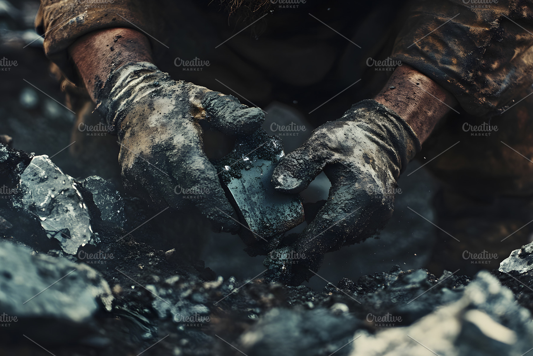firefighter removing debris, generative AI, a Photo by Nito