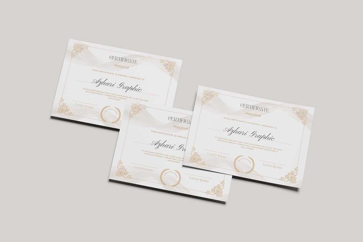 Certificate Mockup, an Advertising Mockup by NyakBiett (Photo 4 of 7)