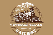 Locomotive logo illustration, a Branding & Logo Template by SODESIGN (Thumbnail 3 of 8)