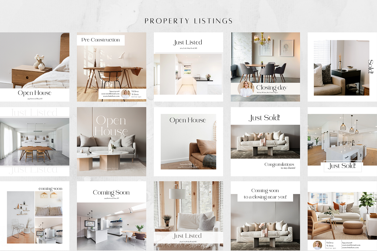 100 Real Estate Social Media Posts, a Social Media Template by ZoaniDesign (Photo 4 of 11)