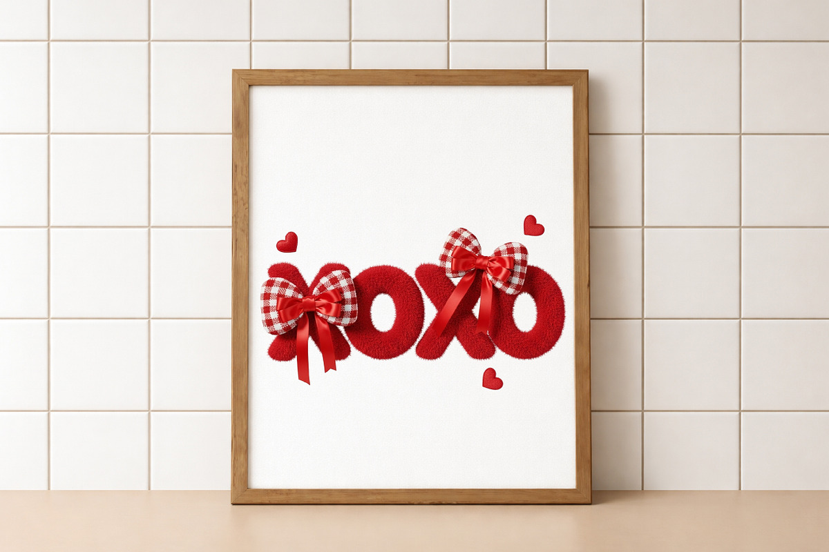 Cute XOXO Bow PNG, an Illustration by DreamArtGraphic (Photo 3 of 4)