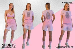 Shorts and T-Shirt Mockup