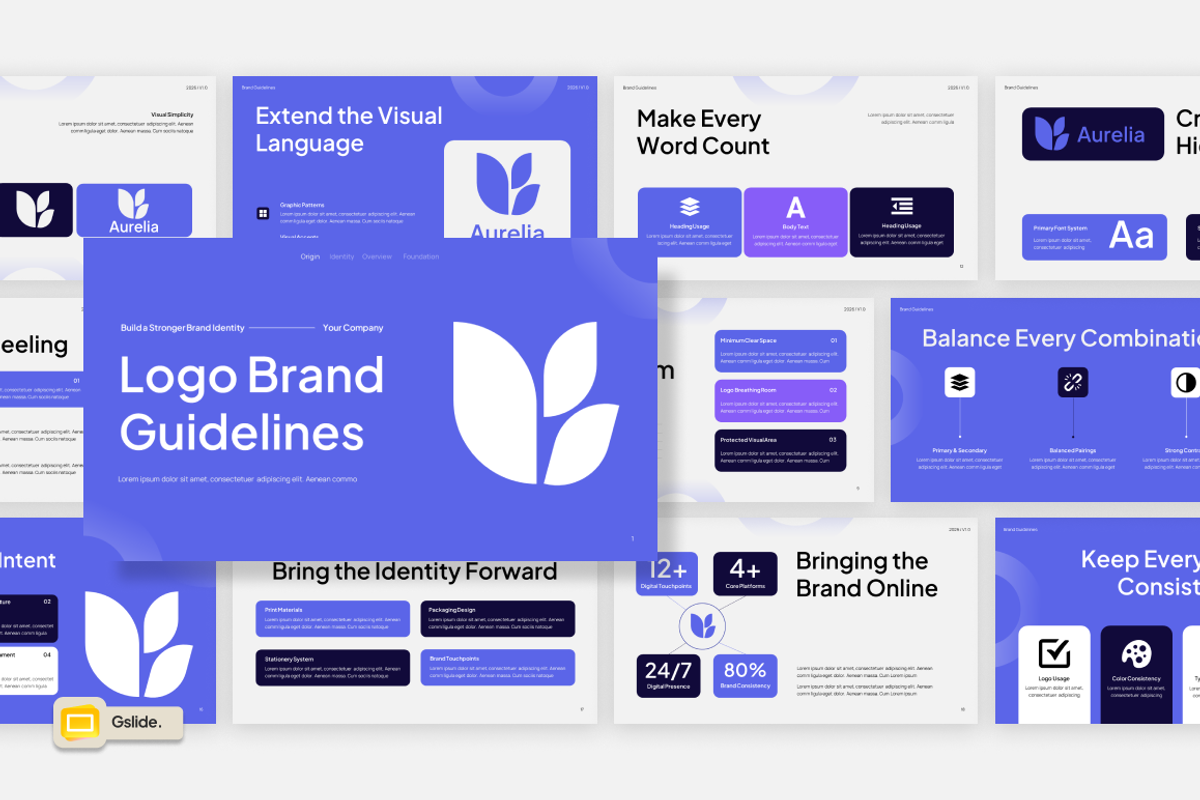 Logo Brand Guidelines Google Slides, a Presentation Template by Loin Studio