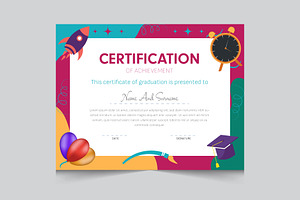 Kindergarten certificate template, a Card Template by thedesignsource