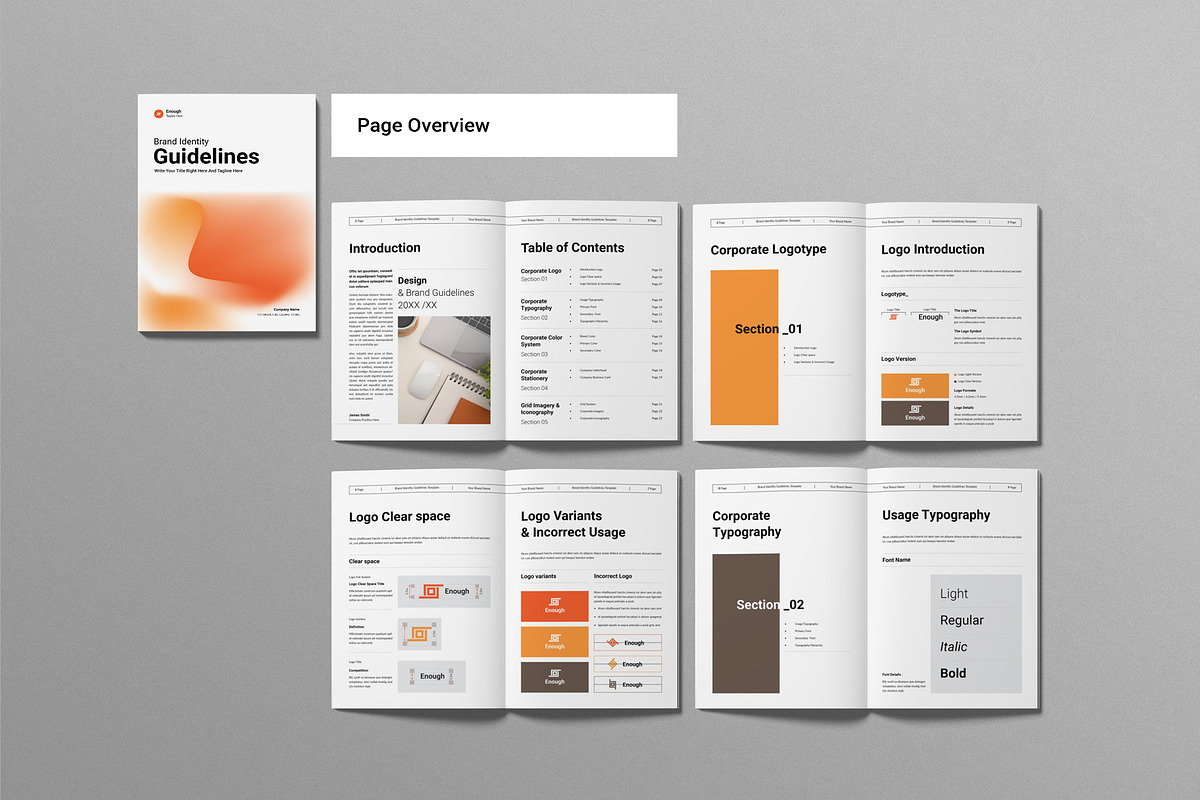 Brand Identity Guidelines Template, a Brochure Template by Work-Envance (Photo 9 of 11)