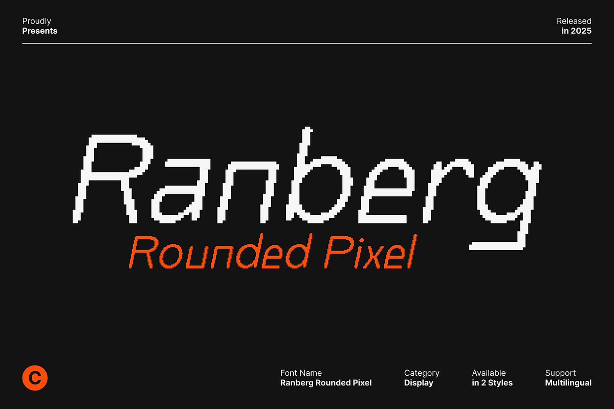 Ranberg Rounded Pixel, a Sans Serif Font by Craft Supply Co. (Photo 1 of 8)