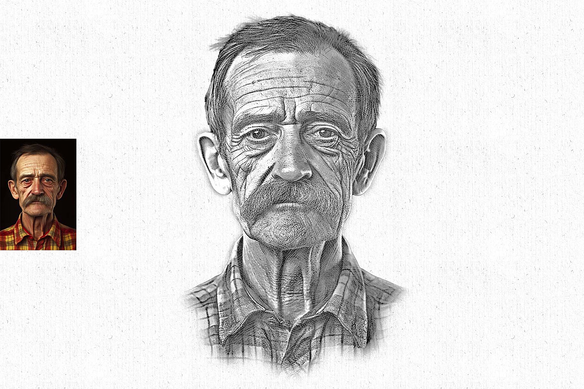 Poster Sketch Photoshop Action, an Action Add-On by MRI STUDIO (Photo 9 of 12)