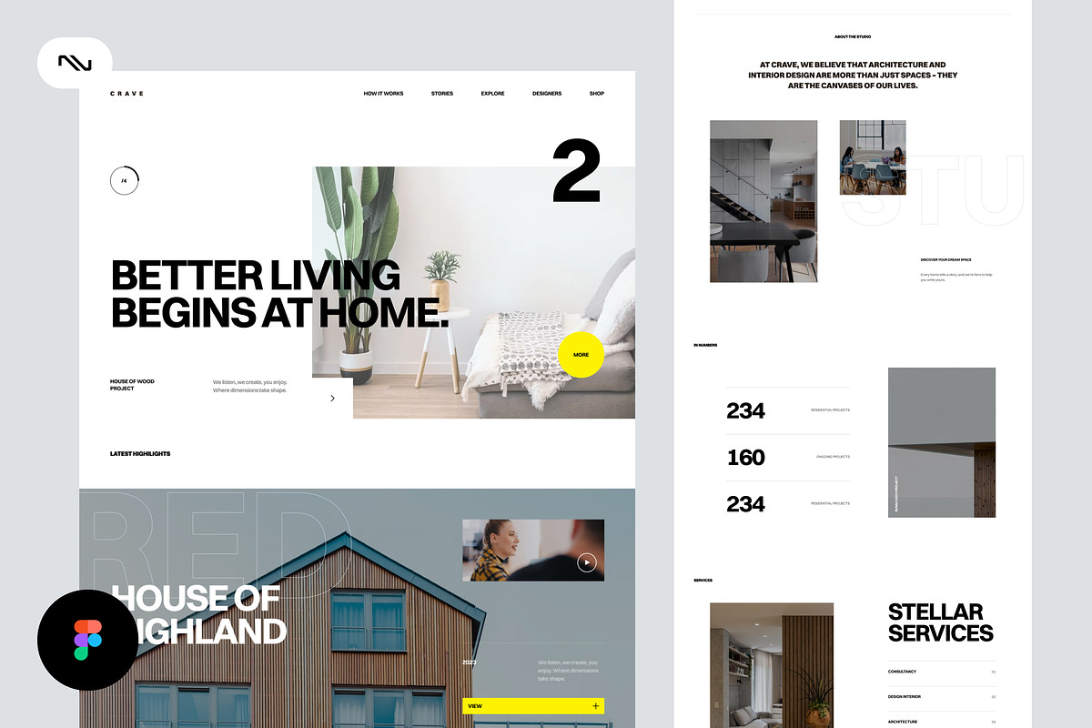 Architect Creative Figma Template, an UI Kit Template by neuwebz (Photo 1 of 5)
