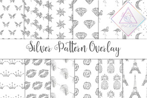 Silver Seamless Pattern Overlay