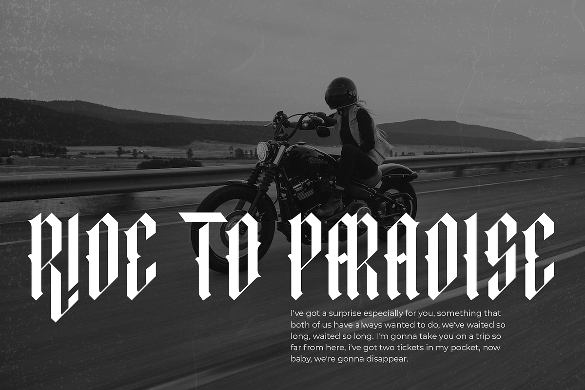Kingslayer - Modern Blackletter Font, a Blackletter Font by FactoryType Studio (Photo 8 of 10)