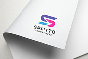 Split Modern Geometric Letter S Logo, a Branding & Logo Template by Design_Planet (Thumbnail 2 of 3)