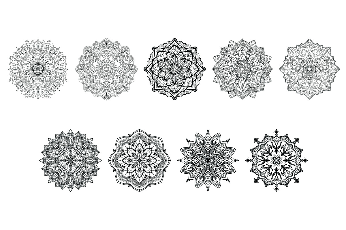 Mandalas big bundle design elements, a Pattern Graphic by Tierre3012 (Photo 6 of 21)