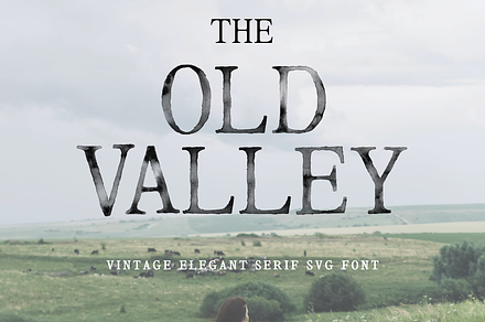 The Old Valley Watercolor SVG Font, a Serif Font by The Gelato Type