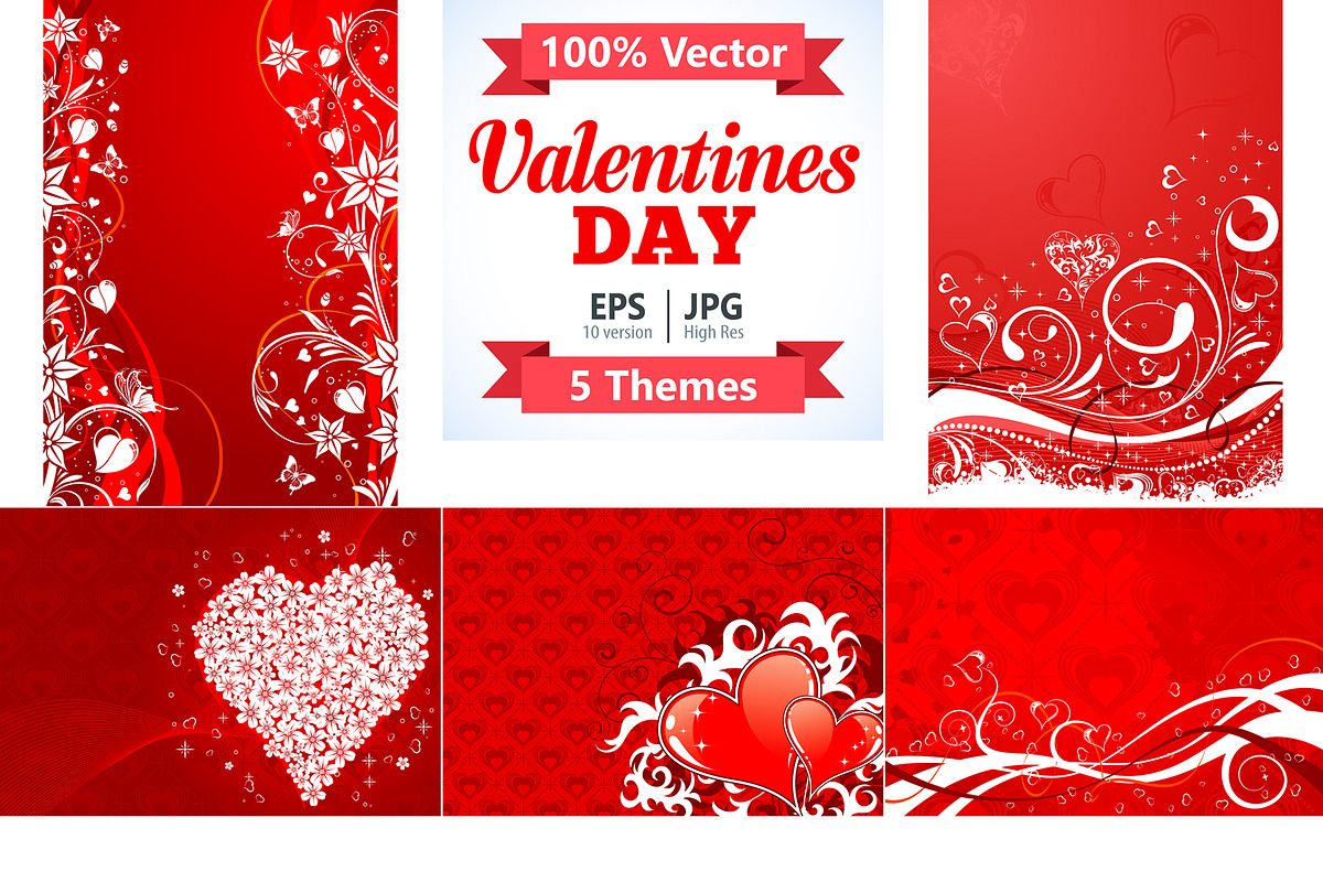 Happy Valentines Day Concepts, a Decorative Illustration by TAlex (Photo 1 of 6)