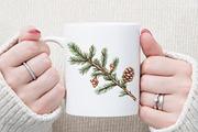 Evergreen Clipart Watercolor Christm, an Illustration by Sublimation Artist (Thumbnail 5 of 6)