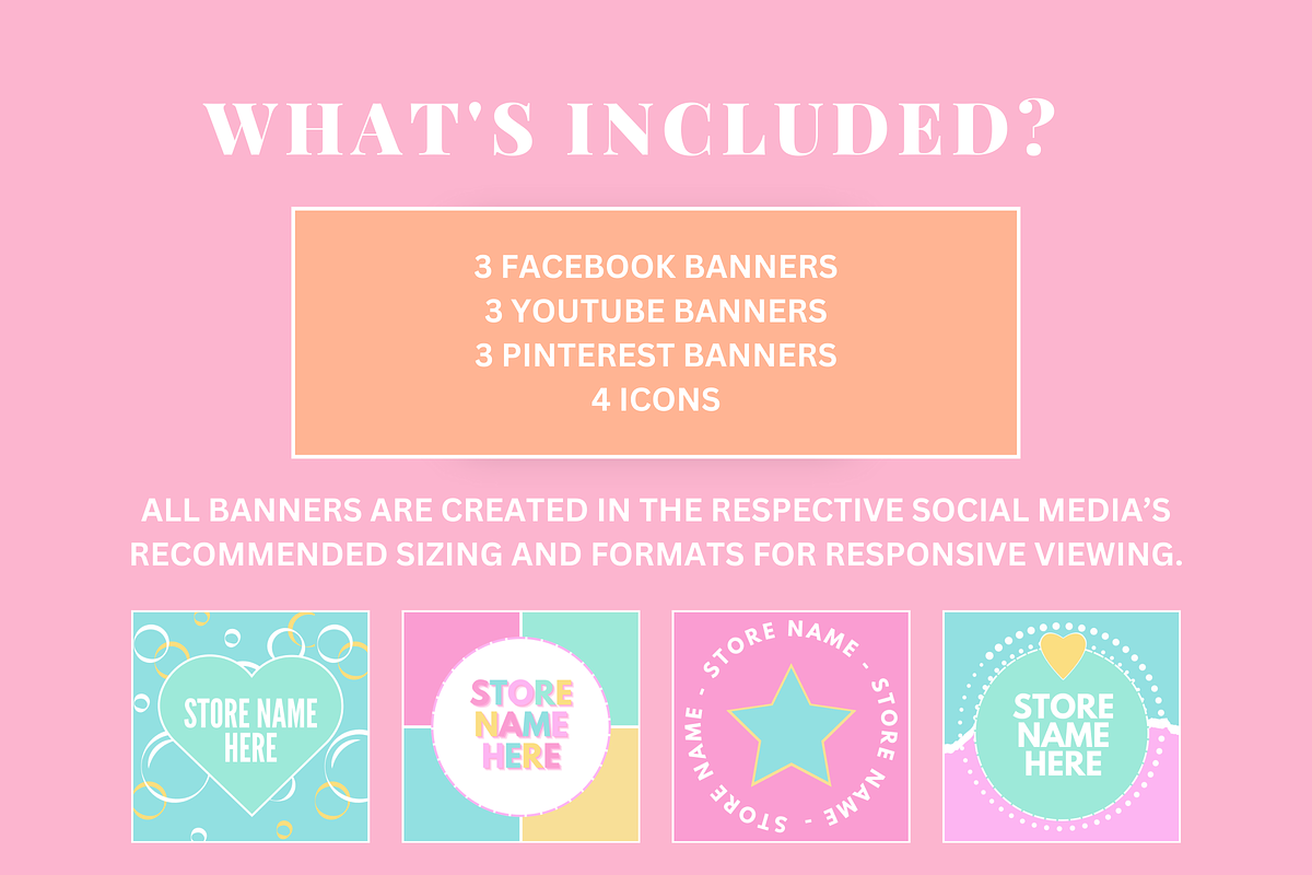 Rainbow Social Media Banners, a Social Media Template by SunshineStudioBoutique (Photo 3 of 8)