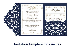SVG Invitation Paper Cut Template