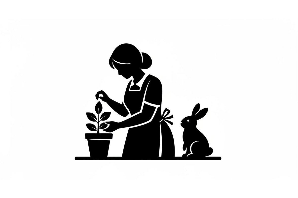 Garden Bunny Silhouette Bundle, an Illustration by jahid234 (Photo 25 of 48)