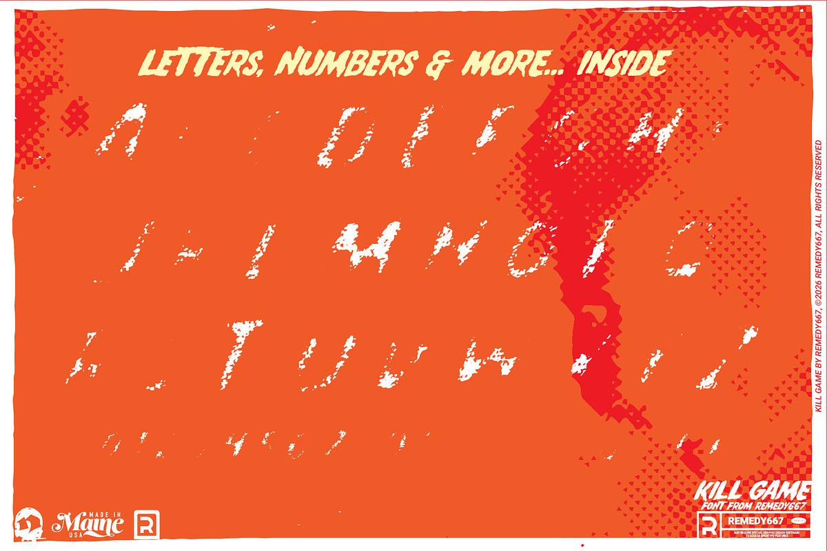 Kill Game, a Sans Serif Font by Remedy667 (Photo 9 of 9)