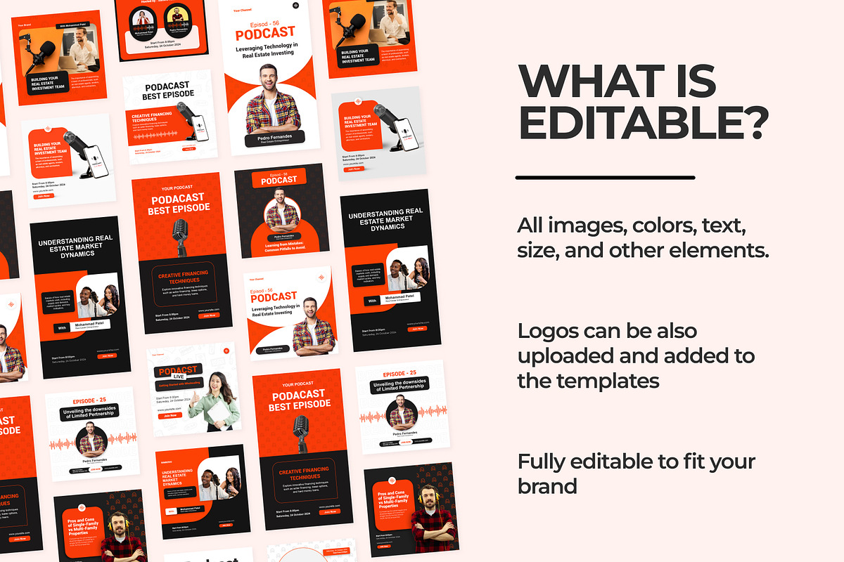 Real Estate Podcast Instagram Bundle, a Social Media Template by Raytas Studio (Photo 3 of 10)