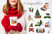Cozy Christmas. Flat illustrations, a Seasonal Illustration by OZartRoom (Thumbnail 3 of 12)