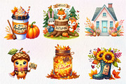 Hello Autumn Clipart, an Illustration by CreationArt (Thumbnail 2 of 9)