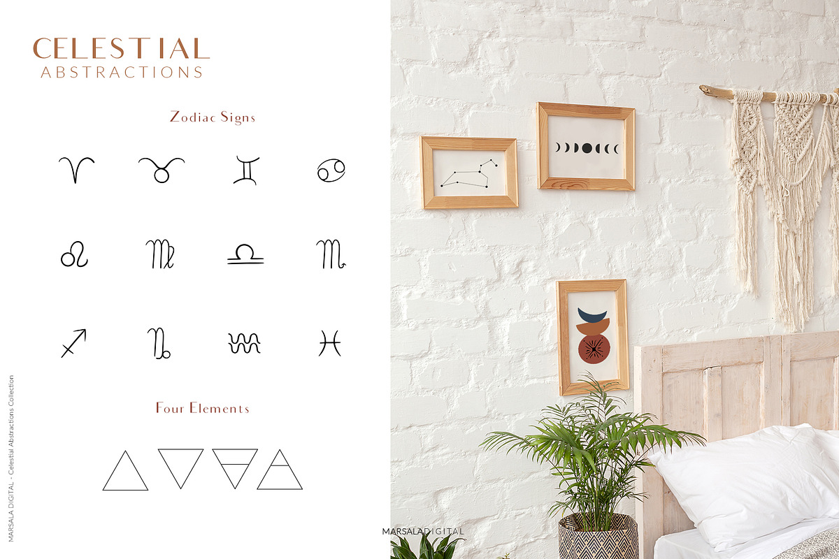 Celestial Abstract Set, Zodiac Stars, a Decorative Illustration by Kaya Fonts (Photo 2 of 11)