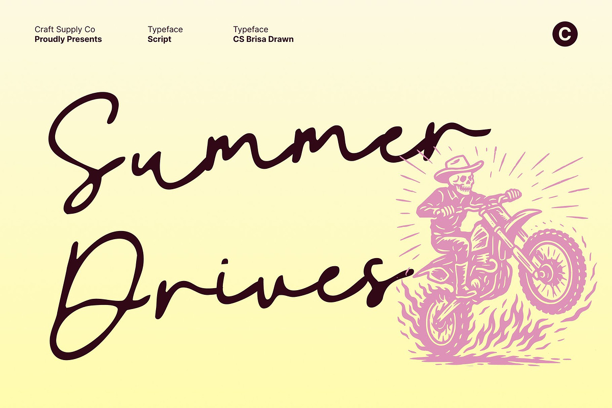 CS Brisa Drawn, a Script Font by Craft Supply Co. (Photo 6 of 8)