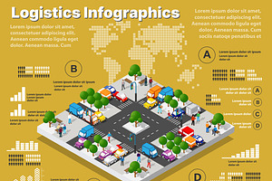 Logistic illustration infographics, a Technology Illustration by AlexZeL