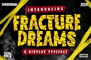 Fracture Dreams Crack Horror Font, a Blackletter Font by dansdesign (Thumbnail 1 of 9)