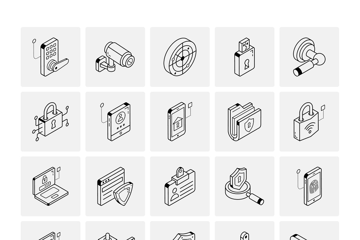Animated Security Icon Set, an Outline Icon by Vectors Market (Photo 5 of 7)