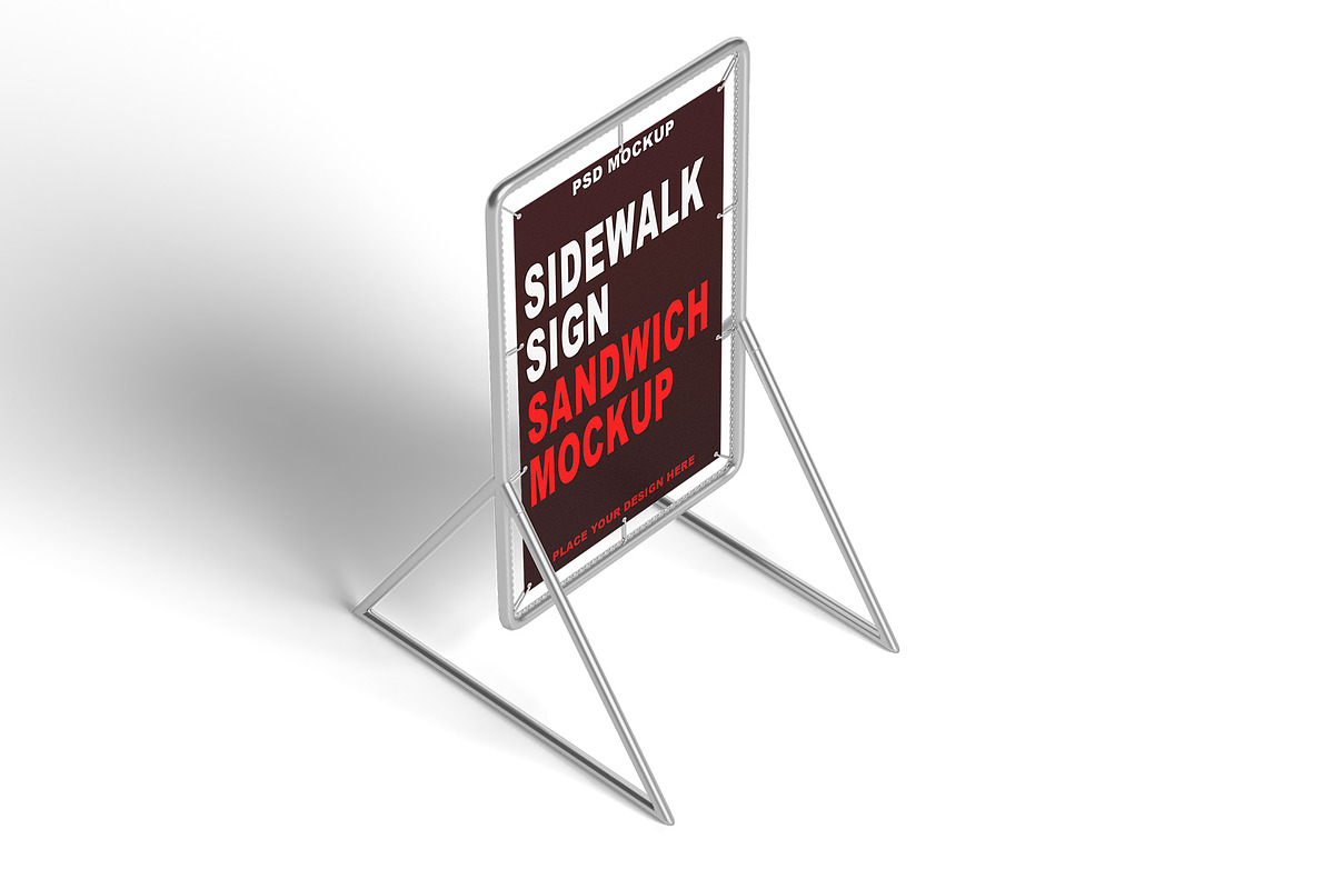 Sidewalk Sign Sandwich Mockup
