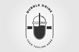 bubble tea and milkshake drink logo, a Graphic by Rizkaarishandy_shop