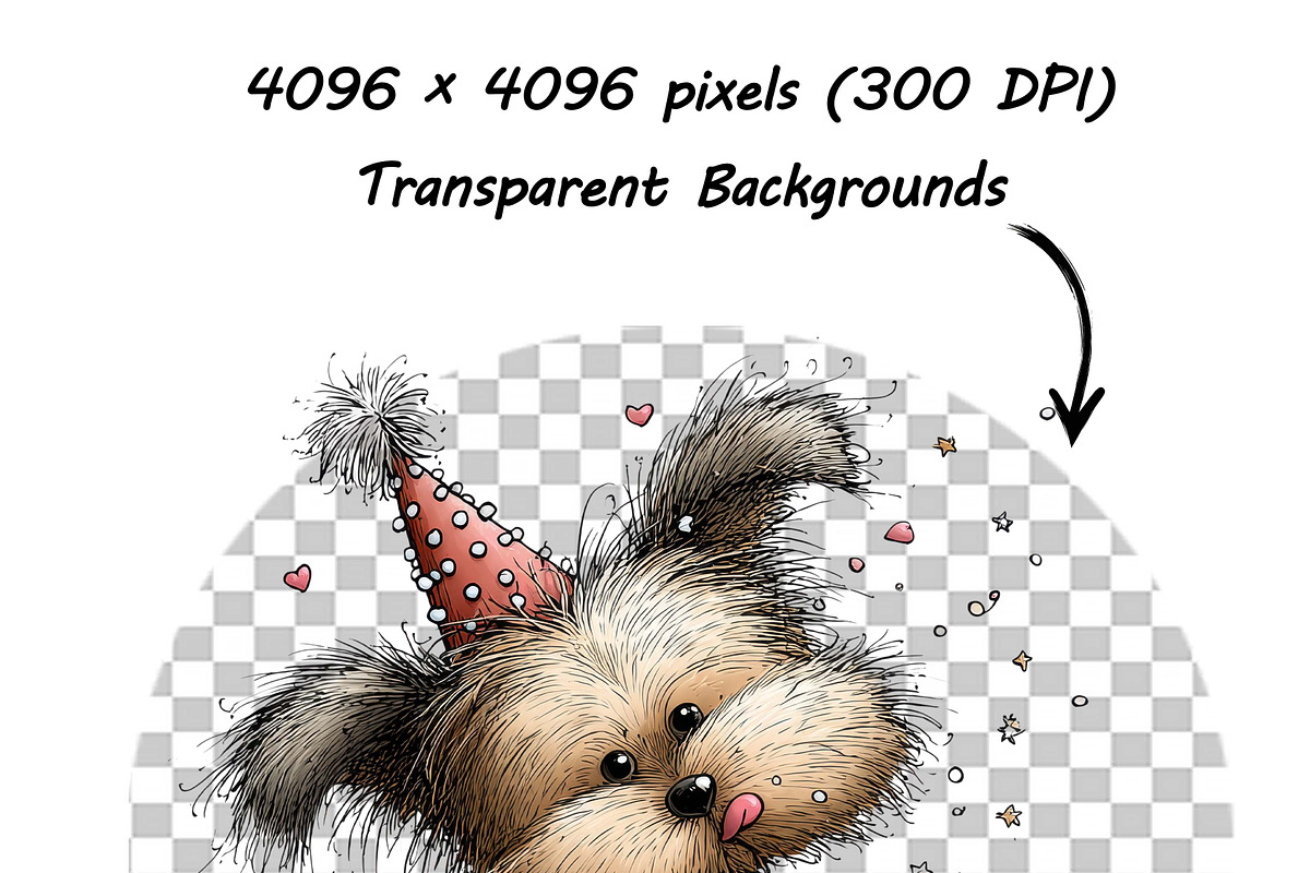 30 whimsical dog birthday clipart, an Illustration by one-touch (Photo 12 of 17)