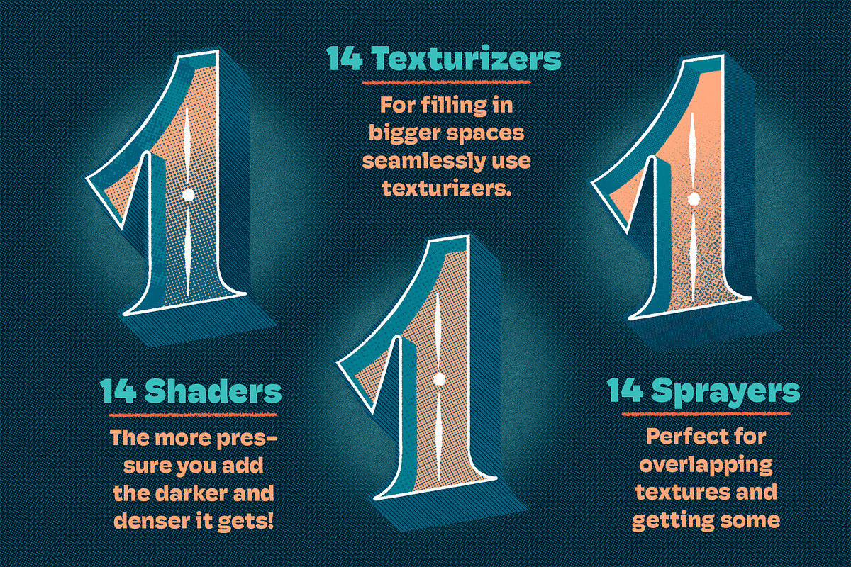 Dirty Halftones Brush Set, a Brush Add-On by Shoutbam (Photo 3 of 11)