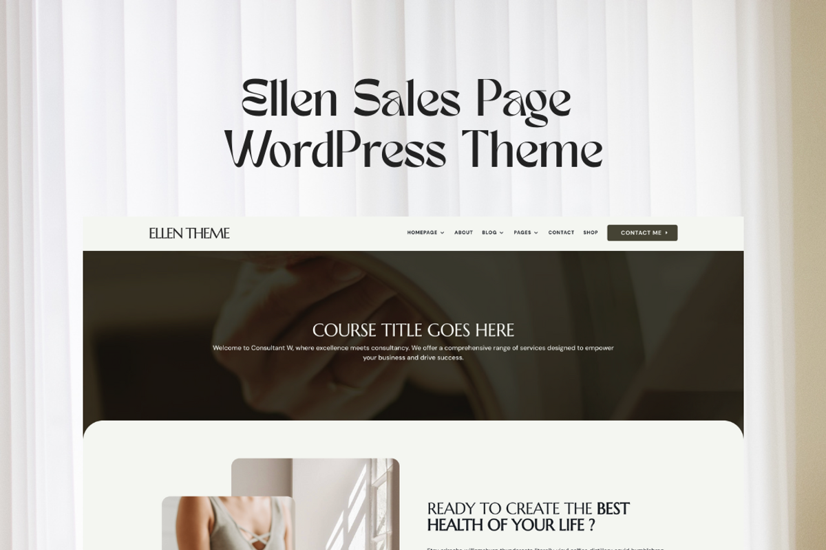 Wellness Ellen WordPress Divi 5, a WordPress Template by Lovely Confetti (Photo 6 of 6)