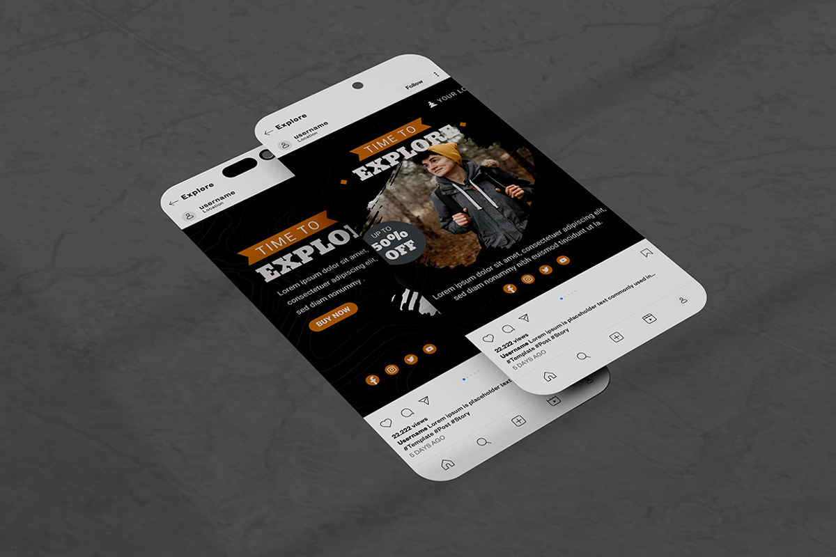 High Quality Instagram Post Mockup, an Advertising Mockup by Alhaytar (Photo 4 of 4)