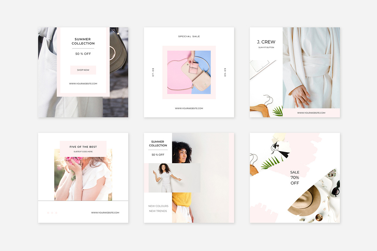 Pink CANVA instagram pack, a Social Media Template by Swiss_cube (Photo 7 of 8)