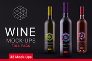Wine Mock up Full Pack, a Product Mockup by All Design Store (Thumbnail 1 of 2)