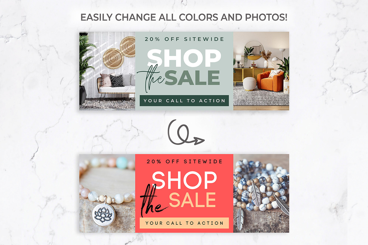Website Banners for Canva | Green, a Templates & Theme by Thirty One Palms Studio (Photo 6 of 8)