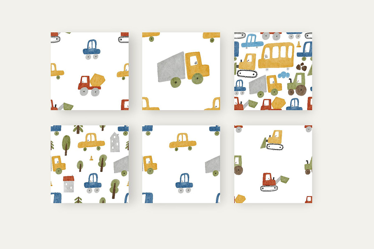 Cute Watercolor Cars, a Transportation Illustration by Cute And Wild (Photo 3 of 7)