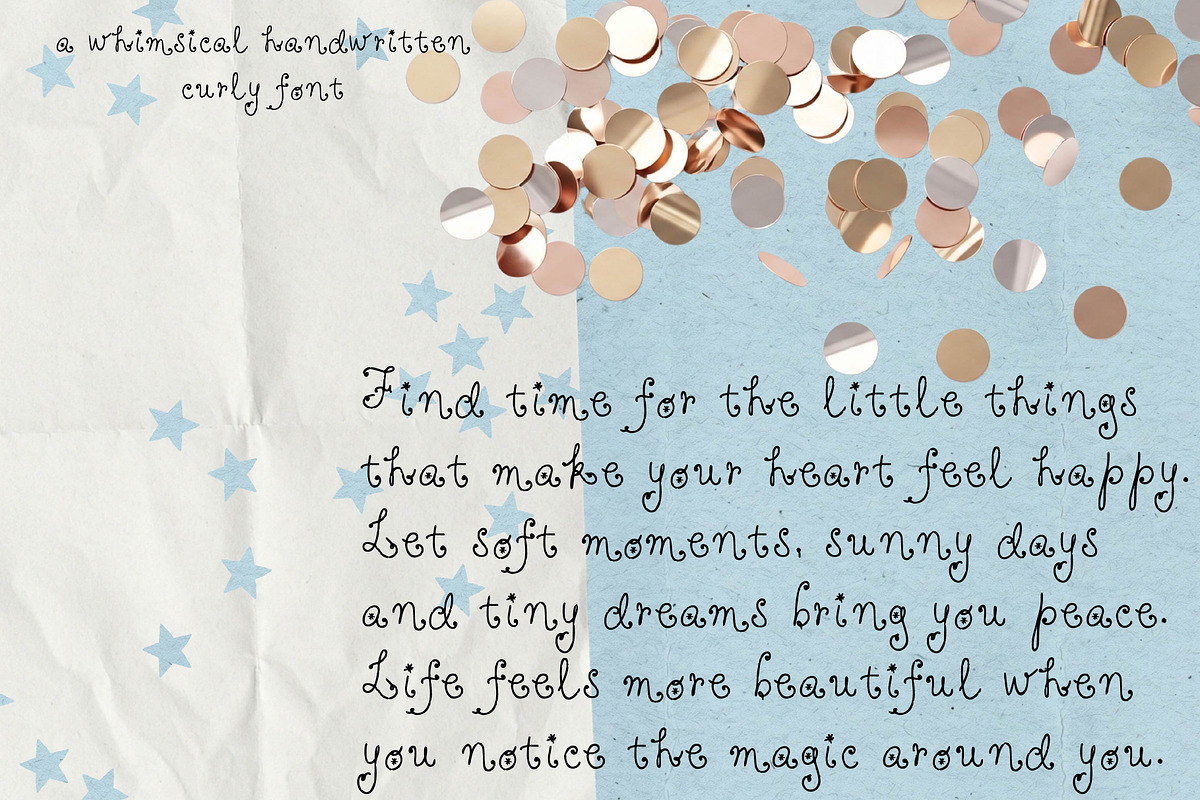 Whimsy - Curly Handwritten Font, a Handwritten Font by DreamoraArt (Photo 4 of 6)