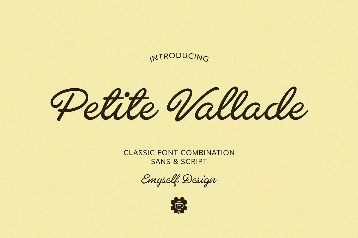 ED Petite Vallade - Font Duo, a Script Font by Emyself Design (Photo 1 of 12)