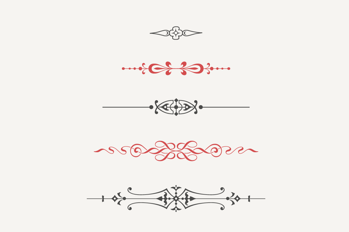 Vintage Text Dividers N°2, an Illustration by Webalys
