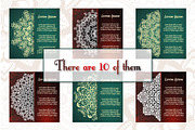 Vintage greeting cards with mandala, a Card Template by BEZIL-ART (Thumbnail 6 of 7)
