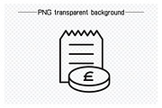 Pound Money Line Icons Set, an Outline Icon by Designfour (Thumbnail 6 of 7)